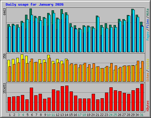 Daily usage for January 2026