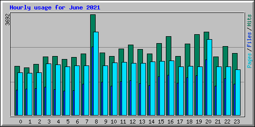Hourly usage for June 2021