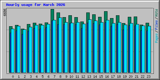 Hourly usage for March 2026