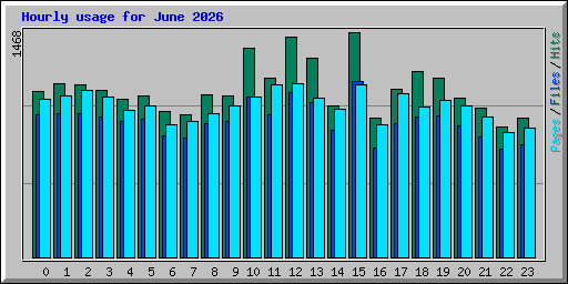 Hourly usage for June 2026